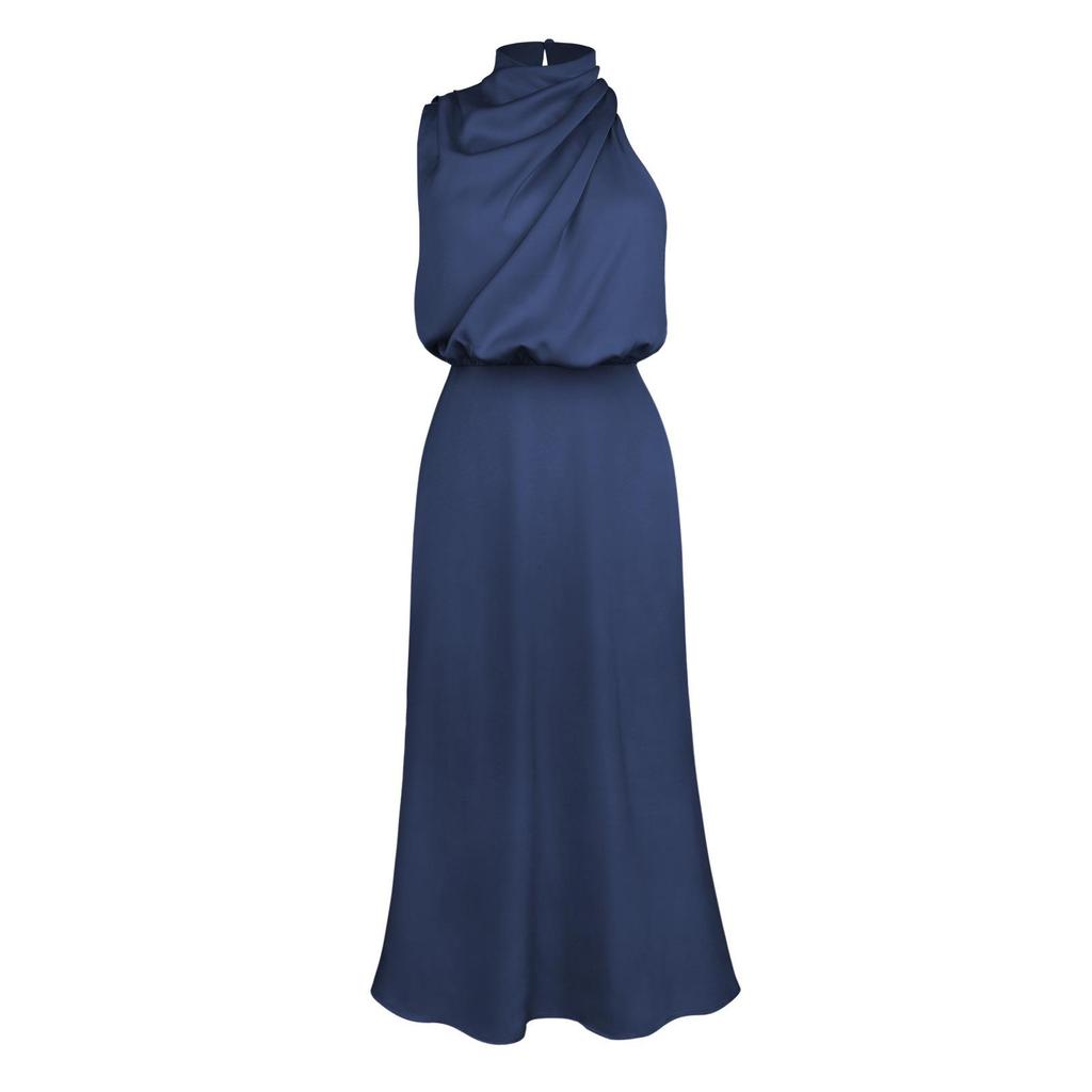 Elegant Satin Sleeveless Dress: High-End Spring/Summer Collection