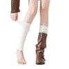 Scalloped White Leg Warmers Women Cute Ruffle Leg Sleeves Knitted Scrunch Leg Warmers Calf Sleeves Shoe Cuff Covers for Girls Street Wear Party