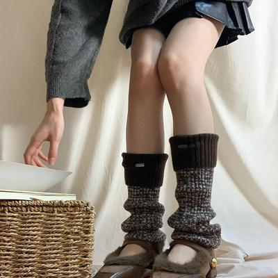 Luochi Knitted Leg Warmers: Trendy Y2K Slouchy Socks for Autumn and Winter.