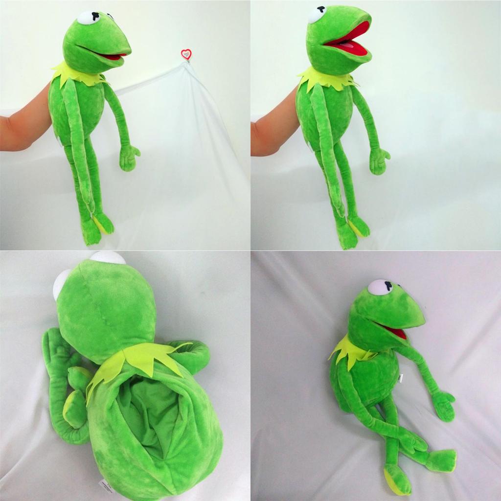 Urocza 60cm Żaba Kermit Duża Lalka Pacynka Na Całe Ciało Miękka Pluszowa Zabawka Dla Dzieci