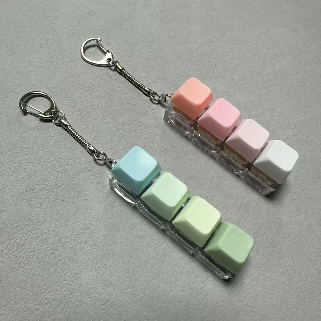 Unzip shaft body Quiet mute keycap Decompression mechanical keyboard Quiet shaft Soft keychain Unzip button