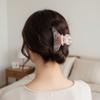 Butterfly Checkered Hair Clip Acrylic Cloud Shark Clip Cute Pink Plaid Hair Claw  Daily