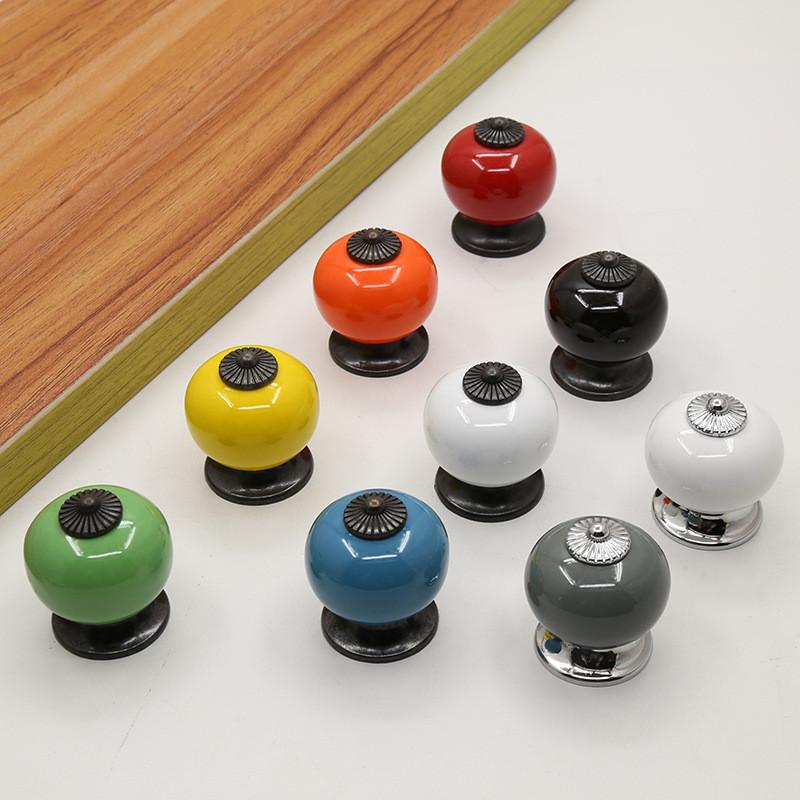 Kitchen Cabinet Pulls With Colorful Zinc Alloy Ceramic Construction For Home Decor And Storage