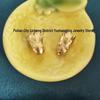 Twelve Zodiac Gold-Plated Rabbit Brass Beads Ornamental Accessories