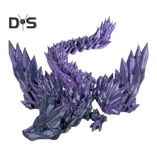 Figurita de Dragón Volador Impresa en 3D Articulaciones Móviles Figura de Dragón Colorida Modelo de Dragón Alado Articulado Juguete Fidget Adorno Decorativo de Escritorio