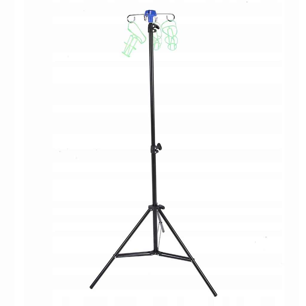 Foldable IV Pole Triangle Stand Vertical Infusion Stand Pole Home Clinic IV Drip Stand with 4 Hooks