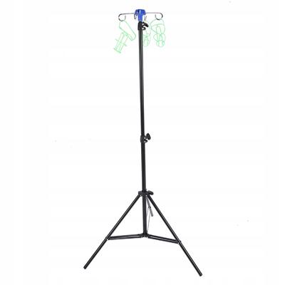 Foldable IV Pole Triangle Stand Vertical Infusion Stand Pole Home Clinic IV Drip Stand with 4 Hooks