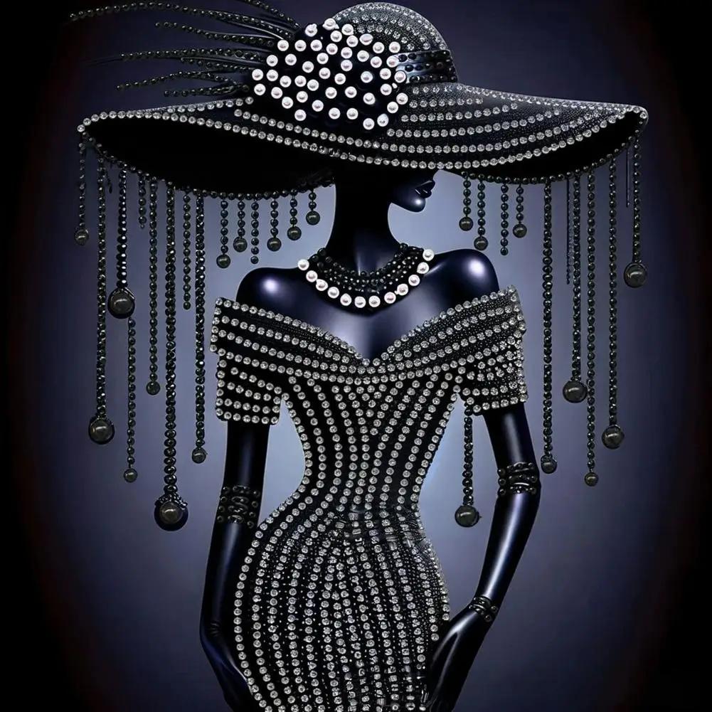 Elegante Dame Spezielle Form Diamantmalerei Set 5D DIY Kristall Strass Malerei Für Heimwanddekoration Kunstgeschenk X0D6