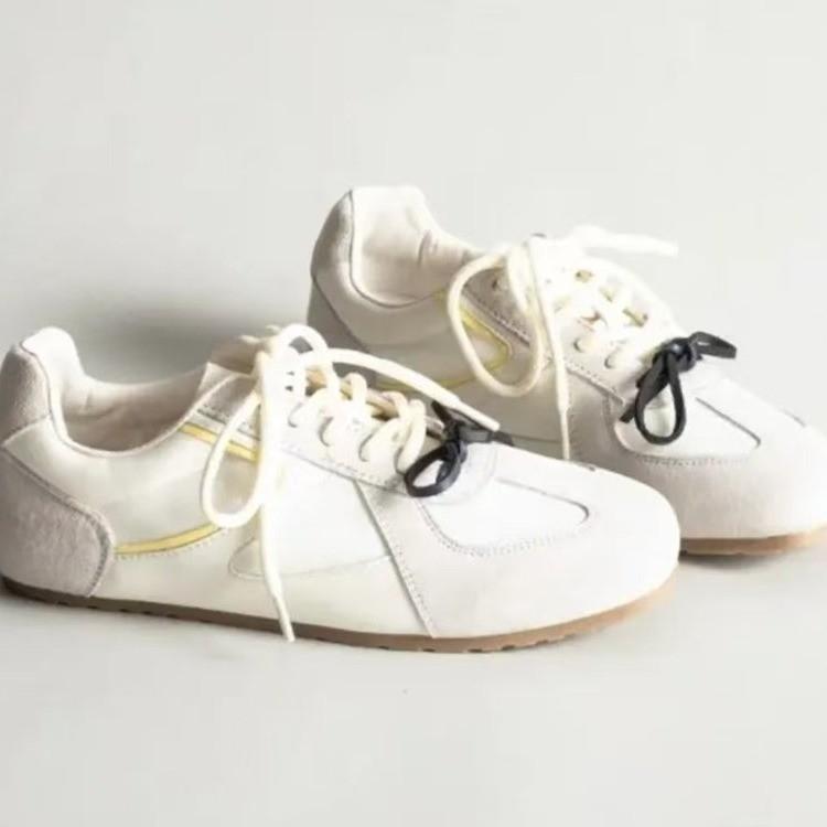 Niche Striped German Training Shoes Women's Ins Tide 2025 Autumn New Retro Lazy High-end Casual Sports Shoes Women