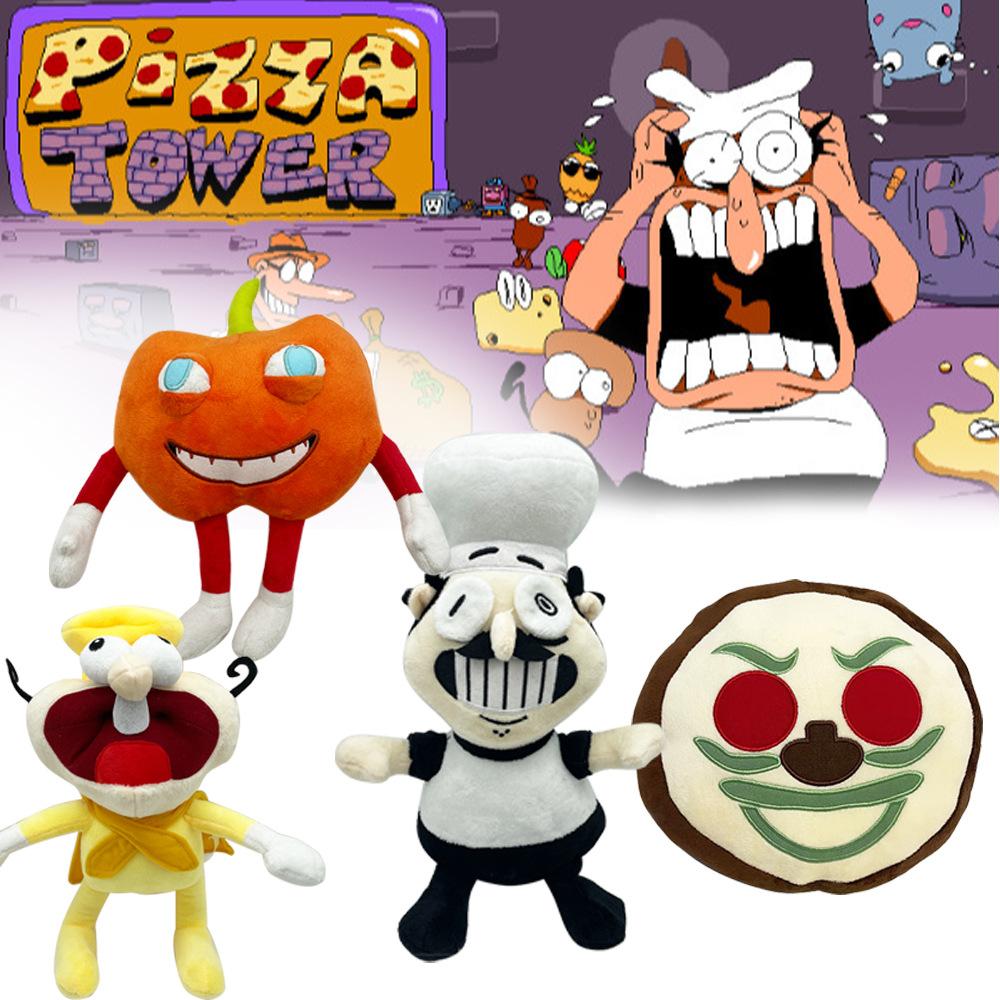 Pizza Tower Plush Toy Soft Stuffed Cartoon Doll Interesting Game Characters Plushie Birthday Gift for Baby Kids