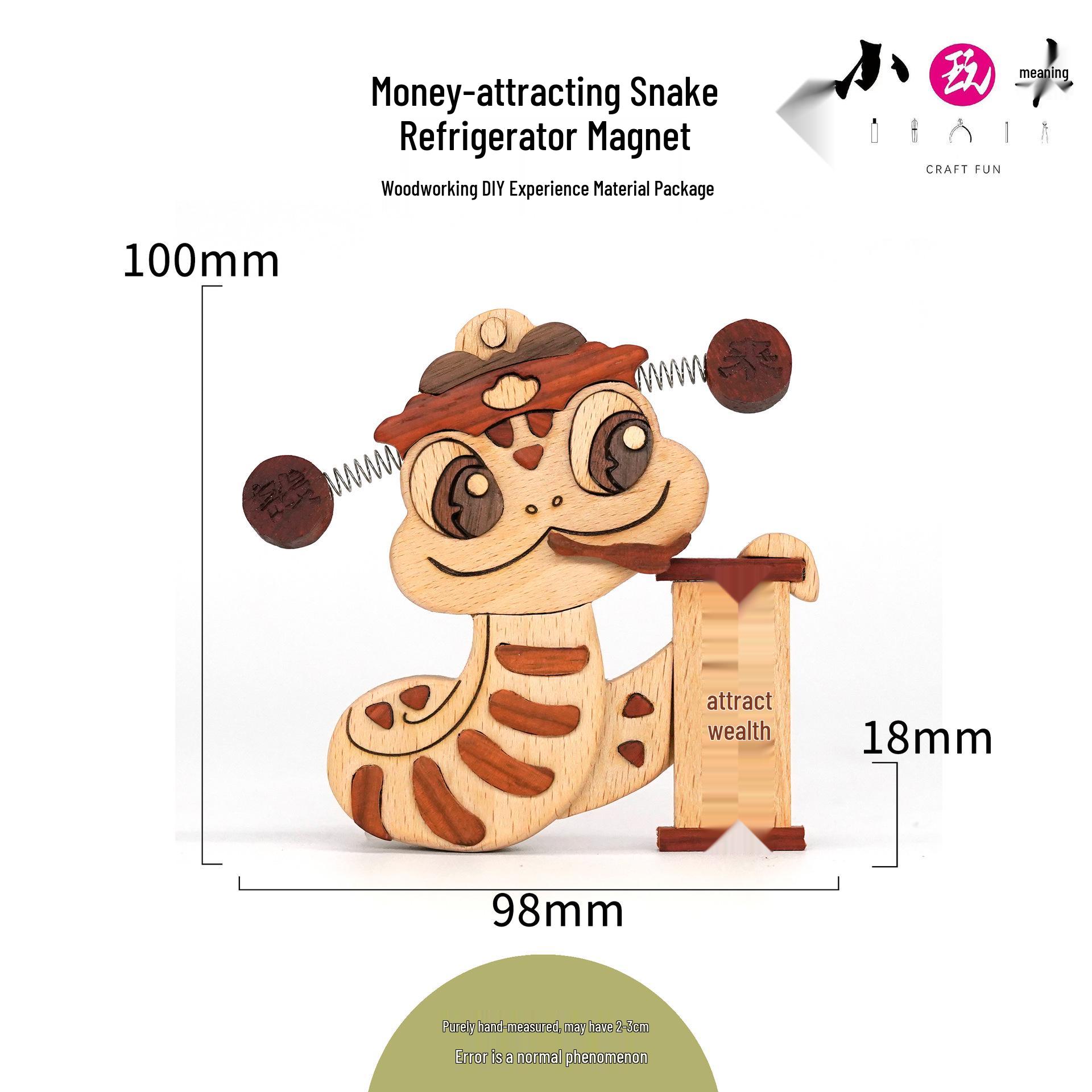 Magnetic Snake Wood Kit: Creative Zodiac Sticker for Kids Youth (7-14 years)