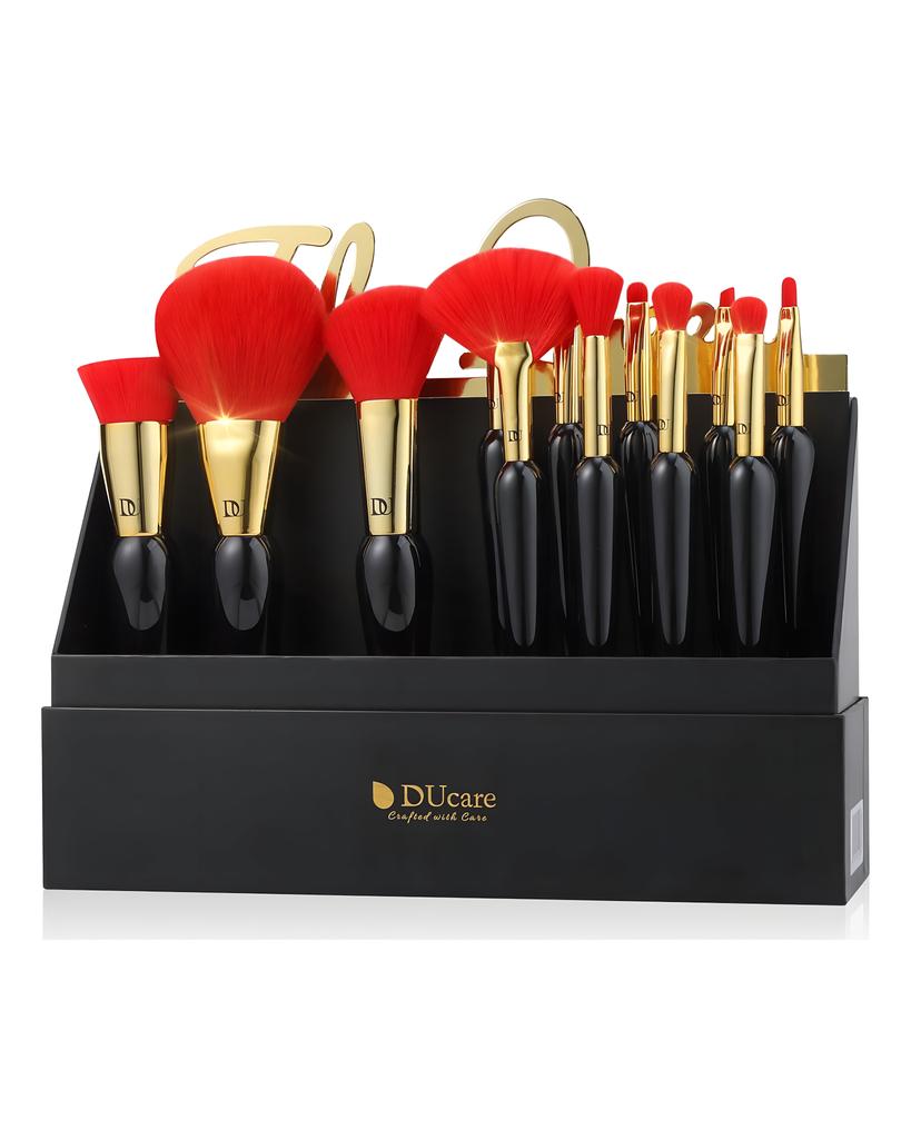 DUcare Pinceaux de maquillage The Queen Seris ensemble de pinceaux de maquillage 12 pièces cadeaux Premium fond de teint en cheveux synthétiques poudre visage Blush fard à paupières ensemble de maquillage Pro