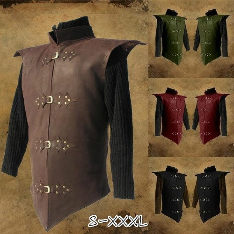 Costume De Pirate, Viking Médiéval, Corset De Chevalier Gothique, Cuir