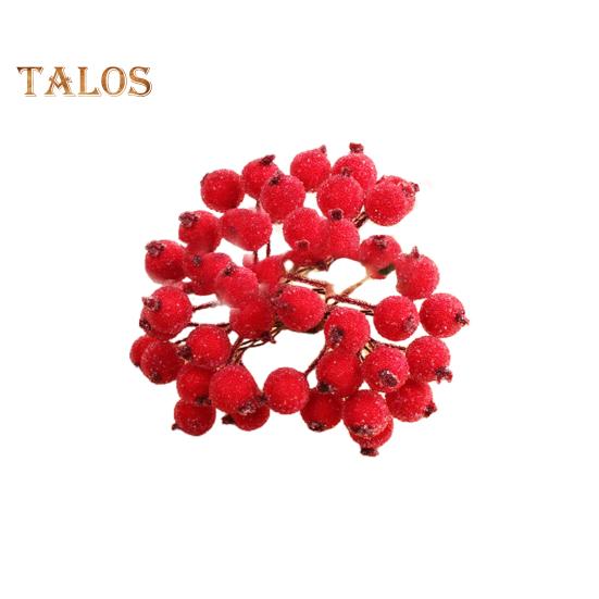 ALL-FASHION-MALL 1 Bukiet Mini Świąteczna Pianka Matowe Owoce Sztuczna Holly Berry