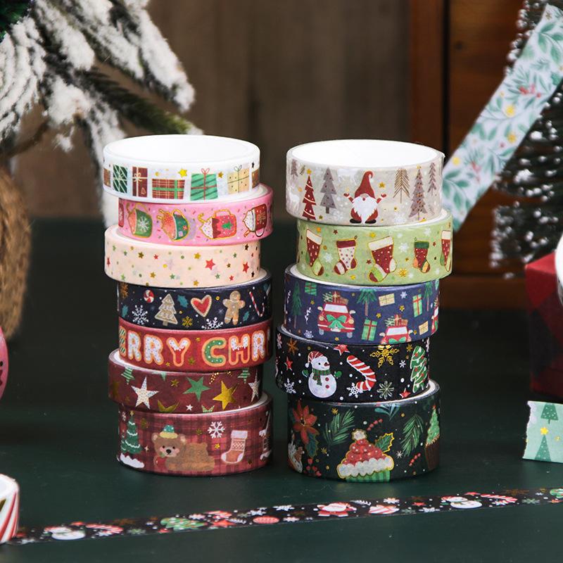 JIAMEI 12 rolls/set vintage Washi tape Decor holiday gift DIY handmade Journal aesthetic scrapbooking material masking tape