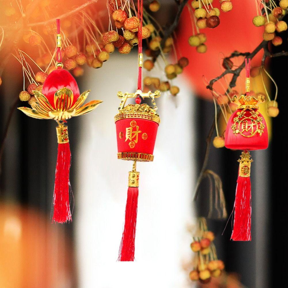 

Chinese Style Hanging Lotus Flower Ornament Decorative Plastic Potted Pendants Home