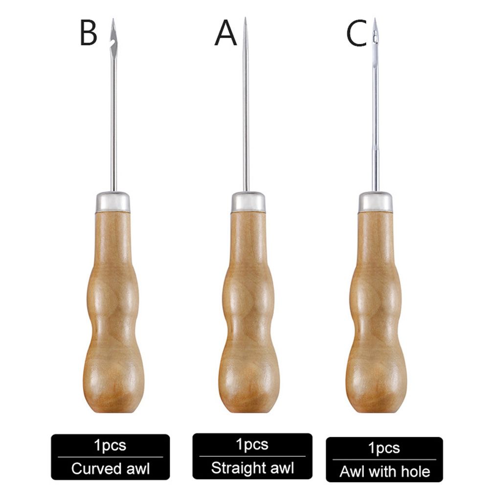 Craft 1Pcs Sewing Tool Drill Shoes Punch Hole Maker Sewing Awl Shoe Repair Needles Hand Stitcher