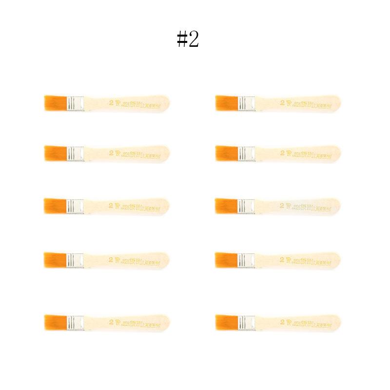 5/10/12pcs/Set Memory Nylon Paint Brushes for Acrylic/Oil/Watercolor Drawing Wooden Synthetic Bristles Easy To Clean BBQ Brush