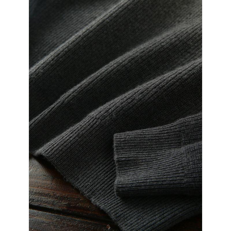 Heavy 450G! 100 100% Wool! Italian Order Winter Men's Knit Thickened Sweater Outerwear Trendy