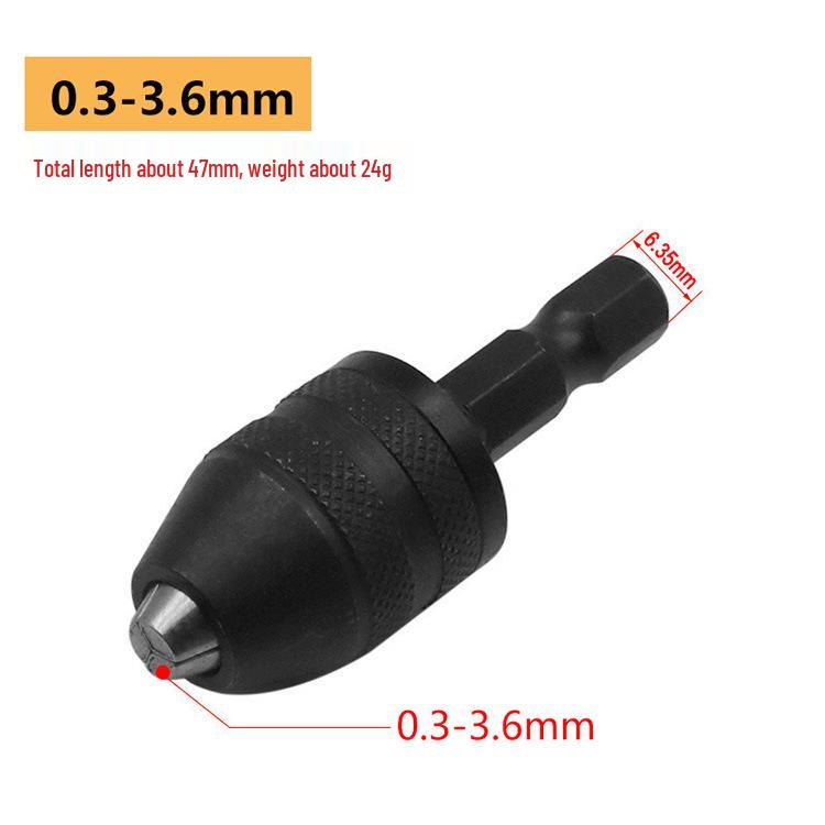 Self-Centering Electric Grinder Chuck with Three-Jaw Twist Drill Bits