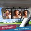 Foldable Sun Visor Cosmetic Mirror Ultra-thin Car Makeup Mirror  Decorative