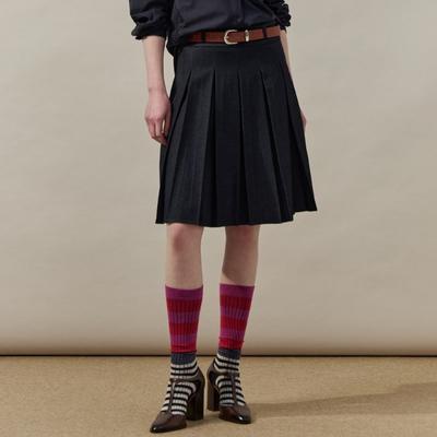 Pintuck Wide Pleats Midi Skirt Zf04qs001nh