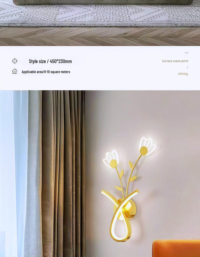 Kreative LED-Wandleuchte für den Innenbereich mit Fernbedienung - Stufenloses Dimmen für Schlafzimmer, Wohnzimmer, Flur, Balkon oder Treppenhaus