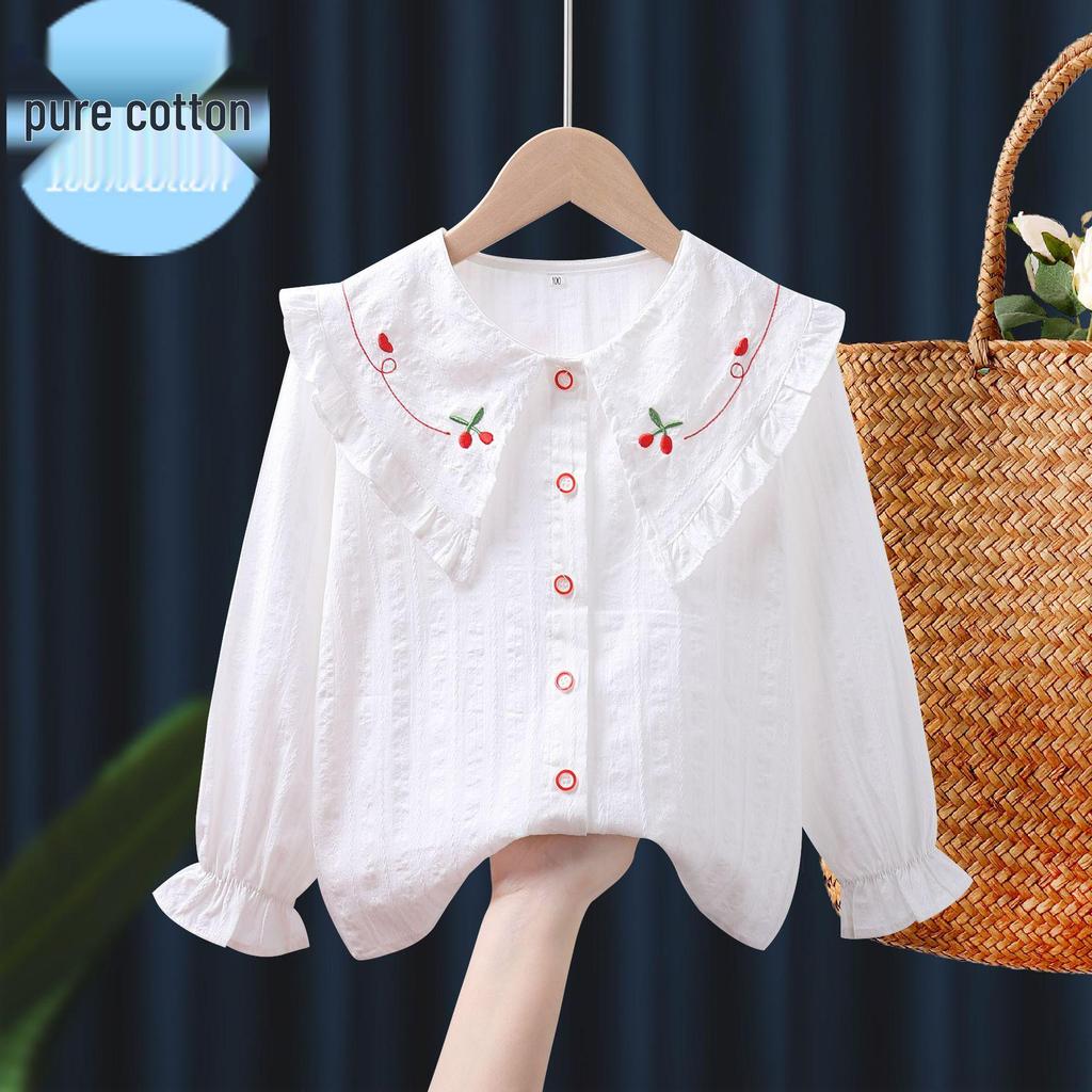 2023 Frühling Rosa Koreanischer Stil Langarmhemd für Mädchen & Babys