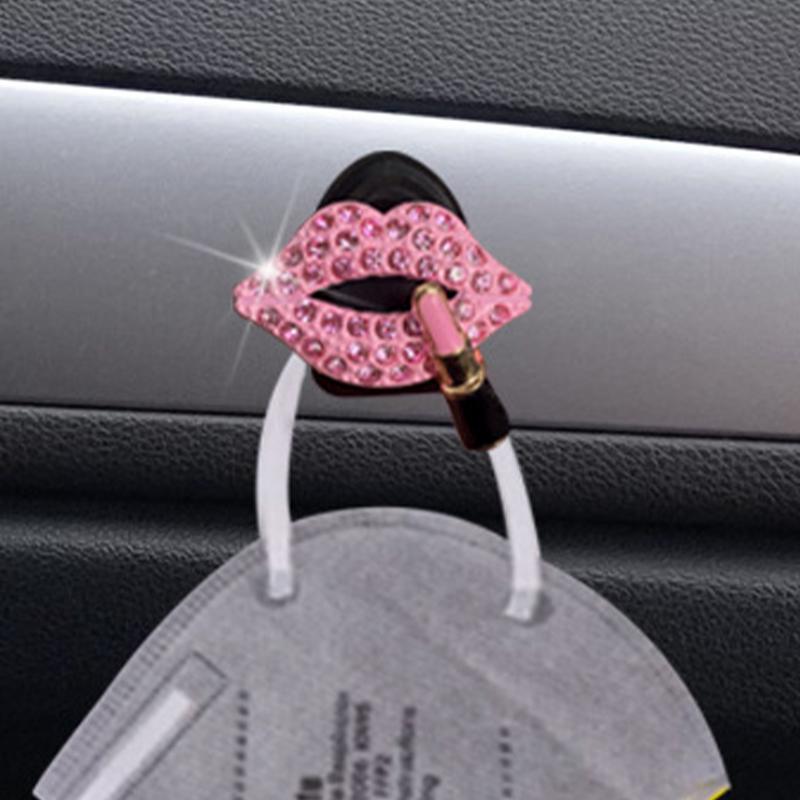 Bling Car Headrest Hook Rhinestone Car Purse Hangers Bling Purse Hook Hangers Auto Hooks Car Hangers Backseat Holder Car
