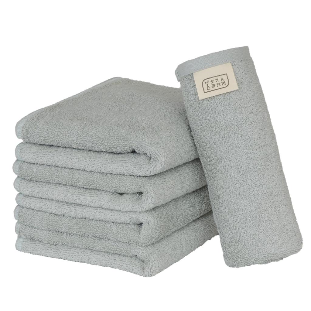 Towel Laboratory Dry Face Smoke Collaboratively Designed with and JapanTechnology [Speed 3D] #009 Towels, Blue, 5-Pack, Quick-Drying, Medium-Weight,