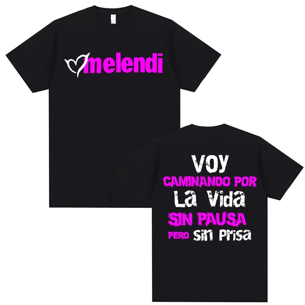 

Rapper Melendi Caminando Por La Vida Graphic T Shirt mens Fashion Hip Hop Oversized T Shirts Casual Retro Short Sleeve Tshirts S