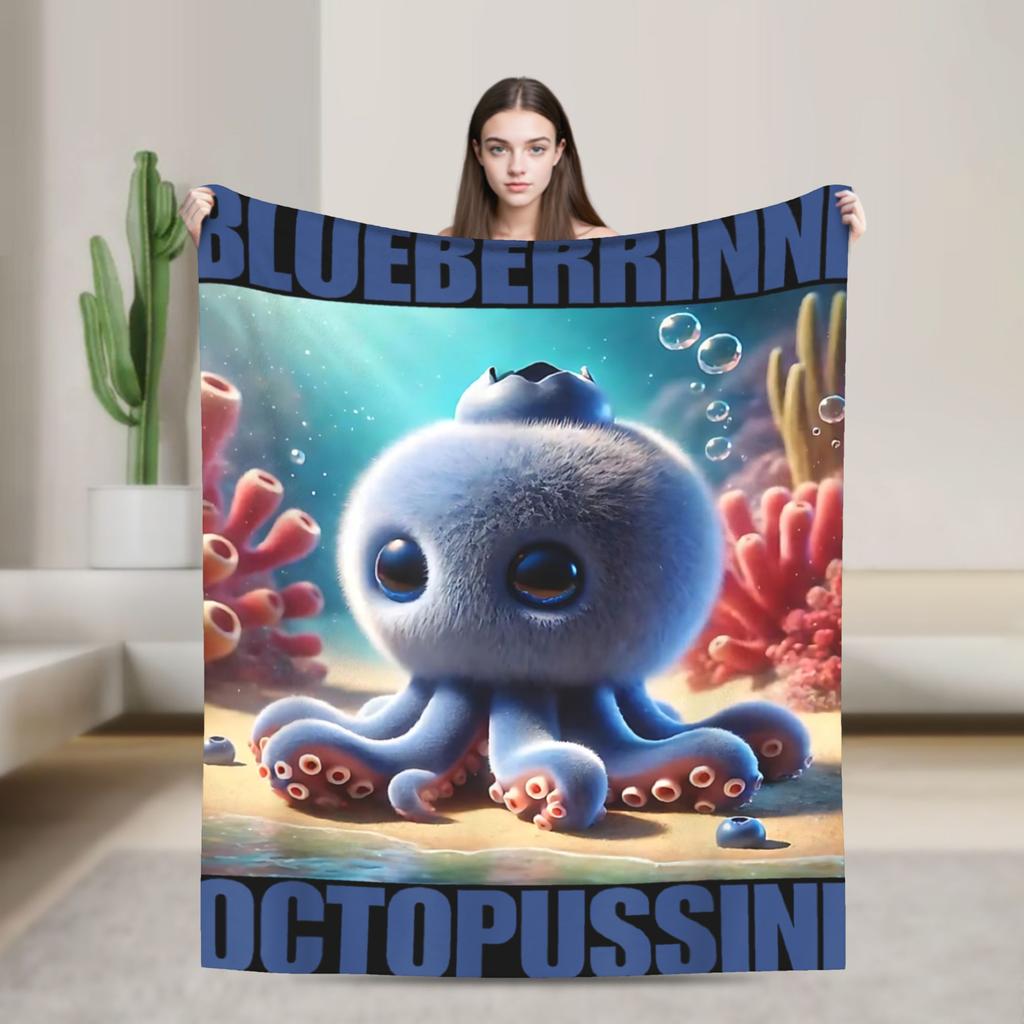 Italian Brainrot Cappuccino Assassino Fun Cappuccino Meme Blanket Soft Funny Plush Throw Blanket For Flannel Bedspread Bed Cover