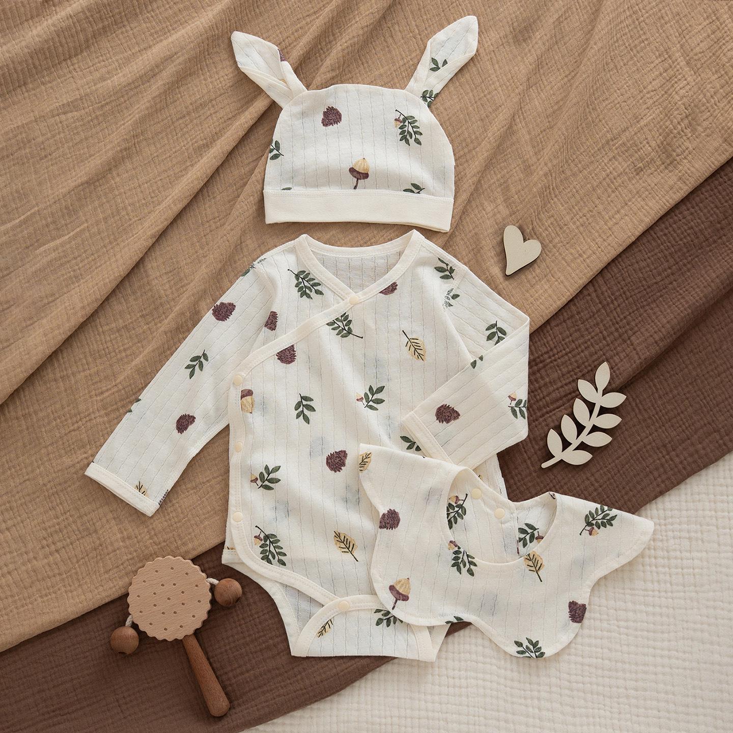 

Летний детский хлопковый ромпер в скандинавском стиле – Ультратонкий комбинезон с длинным рукавом и бесшовной обмоткой бедер 59cm