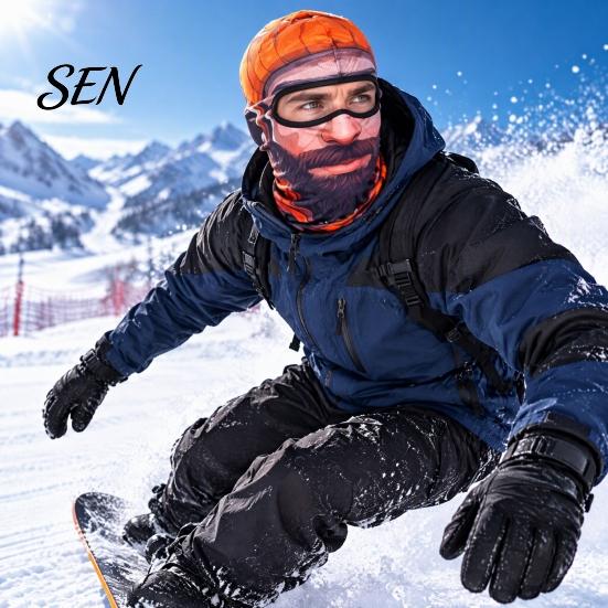 Head Protection Face Mask Funny Old Man Ski Mask, Full Neck Coverage Balaclava, Quick Drying Windproof Cover for Outdoor Cycling Sports Shield