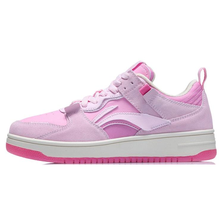 New LiNing Layer Pro Anti Slip Wear Resistant Low Top Skateboard Shoes Women's Cherry Blossom Pink AGCR314-2