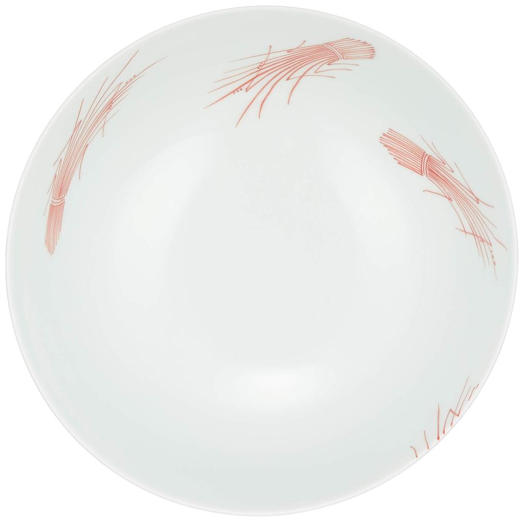 Arita Ware Shingama Ultimate Ramen Red Rice Ears Diameter 18 X Height 8cm Ramen Bowl Bowl Pottery Microwave and Dishwasher Safe Made In Japan R0122