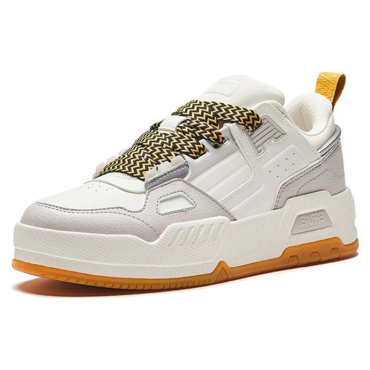 Anta Thick Sole Low Top Sneakers Men Sneakers White Gray 112348073-2