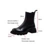 Fashion NEW Autumn Women Boots Genuine Leather Shoes for Women Round Toe Chunky Heel Shoes Slip-on Chelsea Boots Daily Shoes Ankle Boots