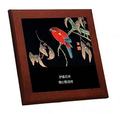 

Деревянная рамка для фотоплитки с работой Ито Дзякутю «Попугай и колокольчик» (Серия Ито Дзякутю)