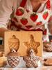 Wooden Cookie Molds 3D Embossing Stamps Baking Tools Kitchen Supplies for Christmas Gingerbread Clay Craft DIY Pastry Making
