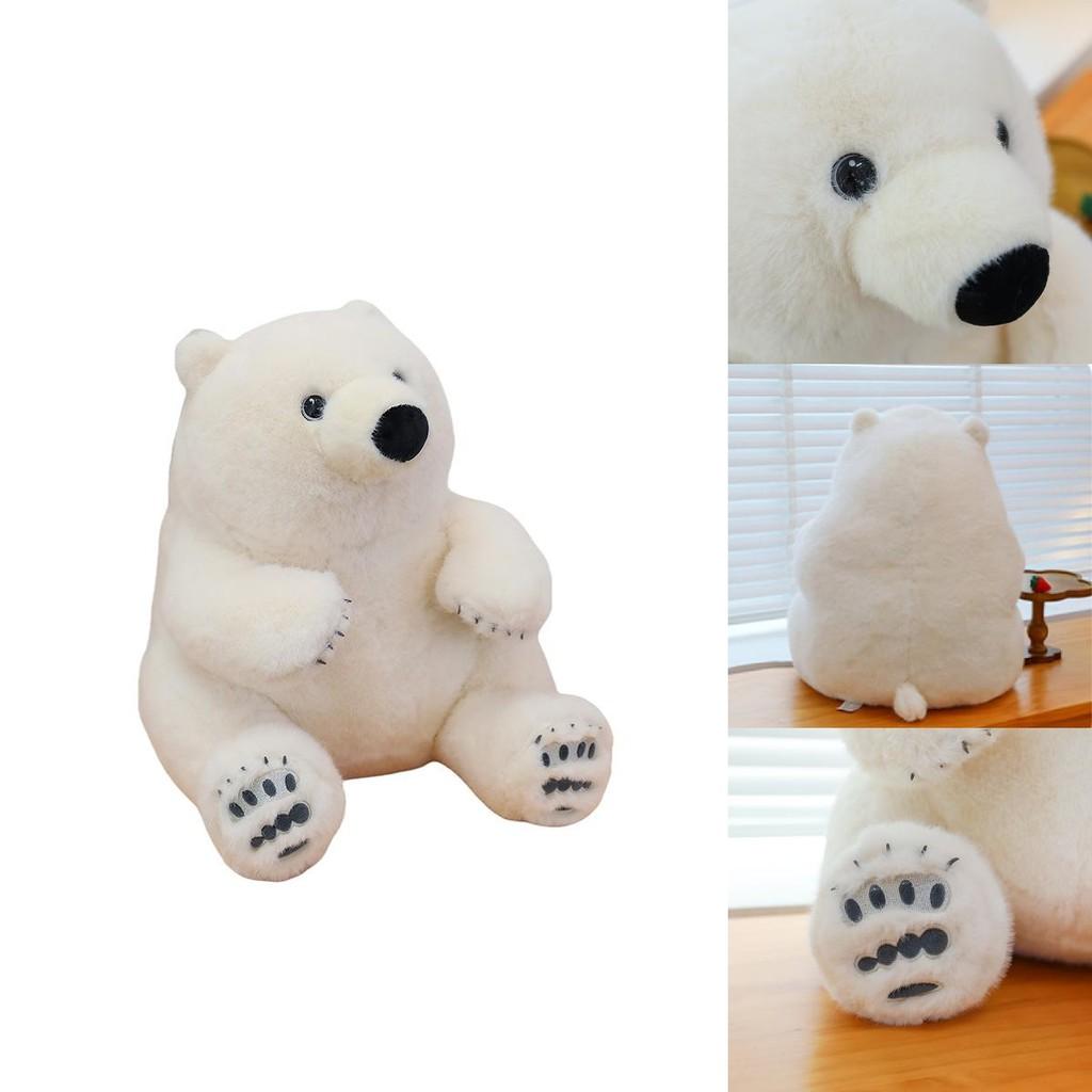 Charming Arctic Bear Plush Toy Cute Stuffed Animal For Kids Cozy Decorative Cushion
