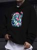 Men'S Casual All-Match Style Fashion Hoodie, New Unique Design, Featuring Statue of Liberty Creative Print Trendy Design Highlight Pattern Print - Cas
