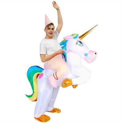 1pc Unicorn Inflatable Costume Adult Riding Horse Halloween Costume Party Cosplay Costume Carnival Christmas Fance Dress