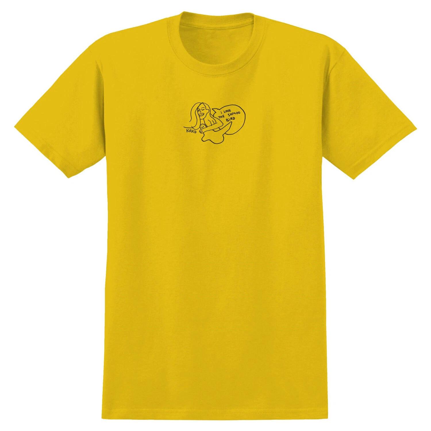 Krooked Skateboards Shirt Love Bird Gold/Black S