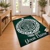 Celtic Football Club Custom Name Personalized Rug Non‑Slip Doormat Floor Carpet Housewarming Birthday Gift for Family Friends