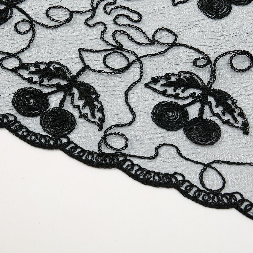 Solid Color Foulard Bandana Embroidery Hair Scarf Headband New Lace Scarf  Women