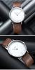 ZooooM Simple Striped Dial Analog Wristwatch, Fashion Accessory, FormalCasual, Unisex for Men and Women (Frame: Silver  Dial: Black  Band: Brown)