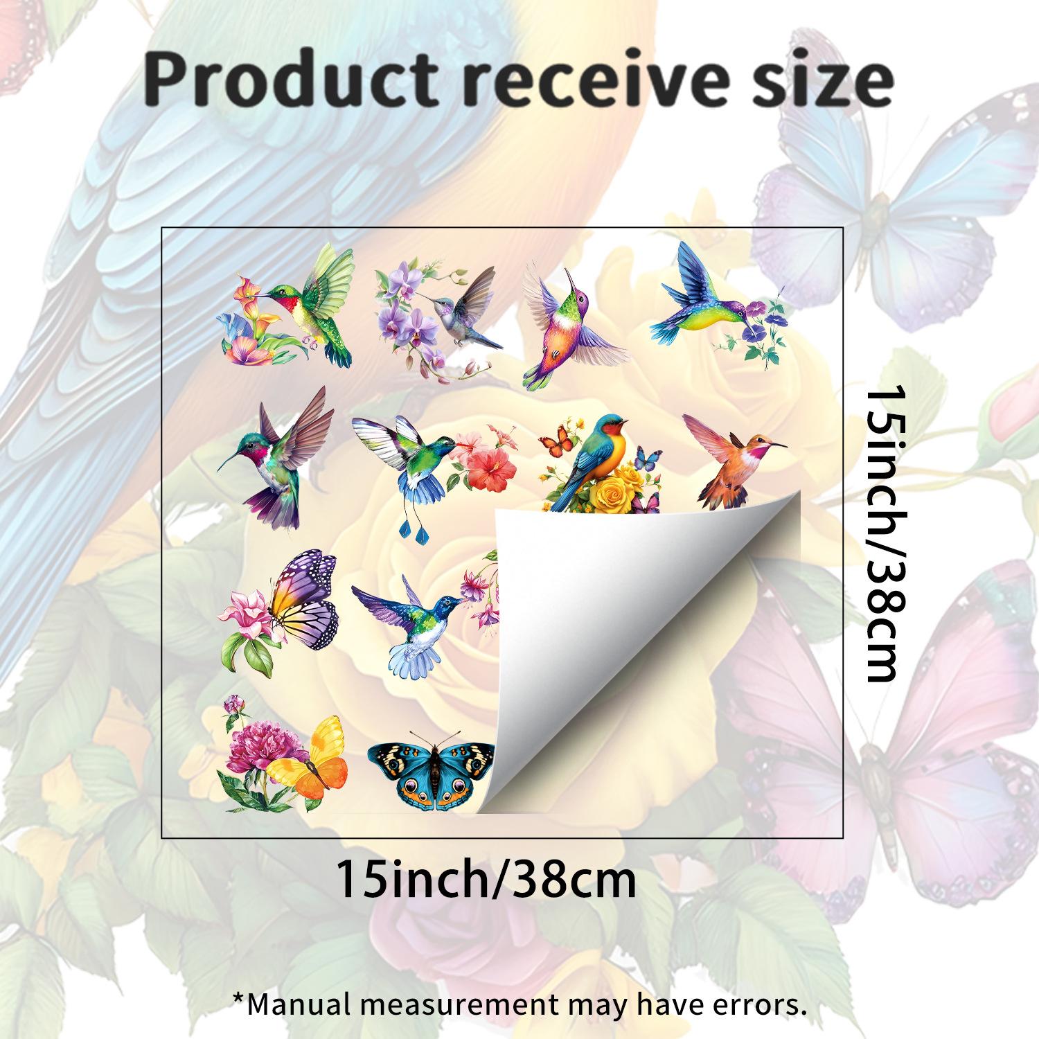 Hummingbird and Butterfly Theme Window Stickers for Living Room, Bedroom, Kitchen, Balcony and Glass Doors JDT-A529