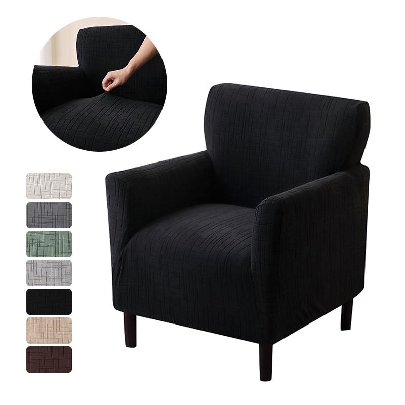 1PC Nordic Club Chair Cover for Living Room Elastic Jacquard Armchair Slipcover Non Slip Tub Single Sofa Slipcovers Funda Sillon