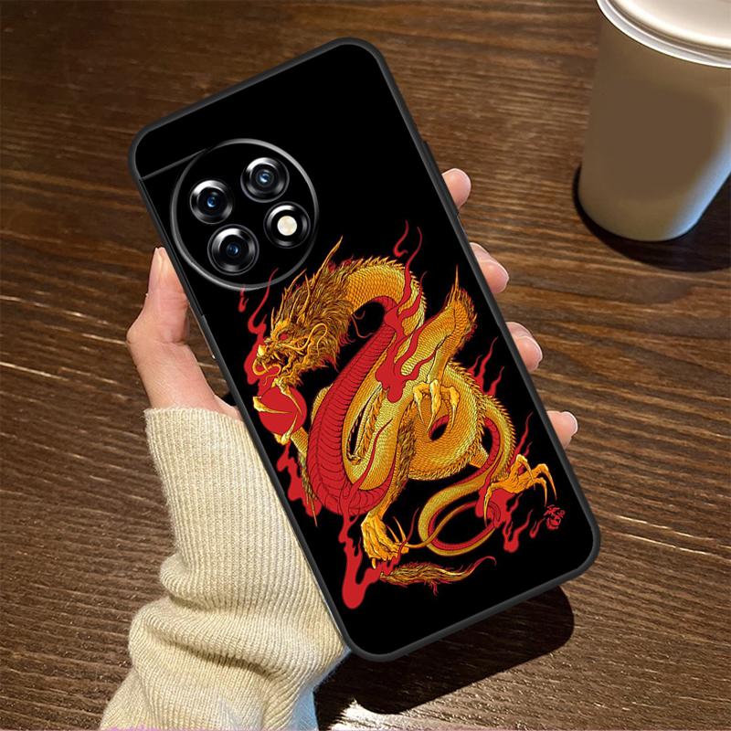 Chinese Style Crane Dragon For OnePlus 15 13 12 11 15R 13R 12R 8T 10T 13T Case For OnePlus Nord 5 CE 2 3 4 Lite N20 N30